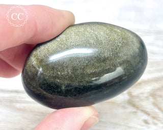 Gold Sheen Obsidian Chunky Palm Stone #6
