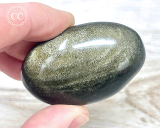 Gold Sheen Obsidian Chunky Palm Stone #6