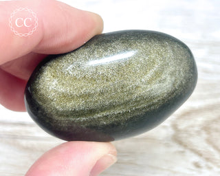 Gold Sheen Obsidian Chunky Palm Stone #6
