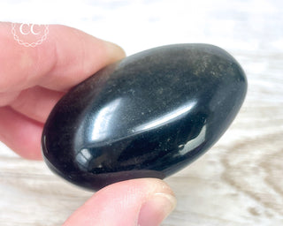 Gold Sheen Obsidian Chunky Palm Stone #6