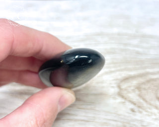 Gold Sheen Obsidian Chunky Palm Stone #1