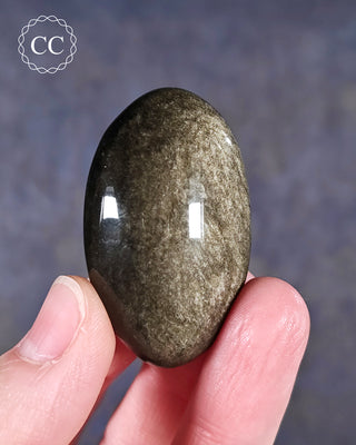 Gold Sheen Obsidian Chunky Palm Stone #2