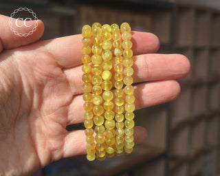 Golden Prehnite Beaded Bracelet