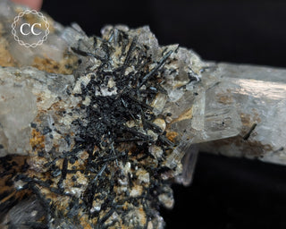 Goshenite and Black Tourmaline Cluster #2