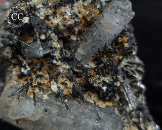 Goshenite and Black Tourmaline Cluster #2