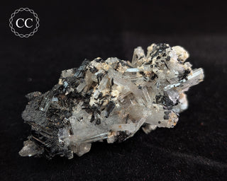 Goshenite and Black Tourmaline Cluster #3