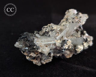 Goshenite and Black Tourmaline Cluster #3