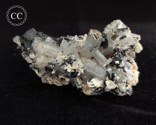 Goshenite and Black Tourmaline Cluster #3