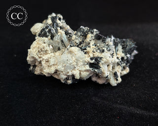 Goshenite and Black Tourmaline Cluster #3