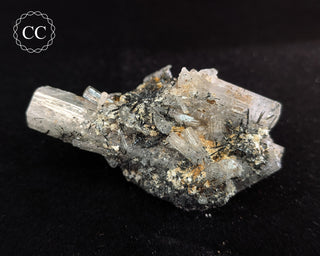 Goshenite and Black Tourmaline Cluster #2