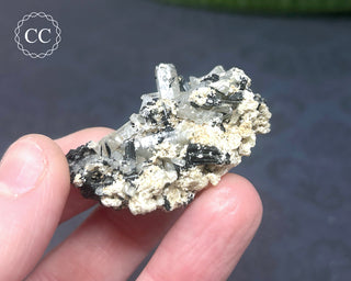 Goshenite and Black Tourmaline Cluster #3
