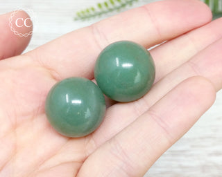 Green Aventurine 20mm Spheres in hand