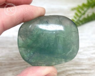 Green Fluorite Palm Stone #4