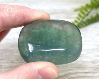 Green Fluorite Palm Stone #4