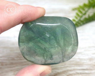 Green Fluorite Palm Stone #4