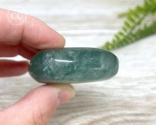 Green Fluorite Palm Stone #4