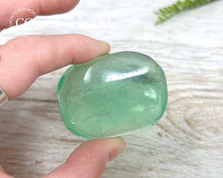 Green Fluorite Palm Stone #2