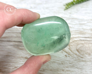 Green Fluorite Palm Stone #2