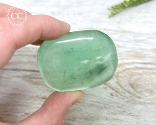 Green Fluorite Palm Stone #2