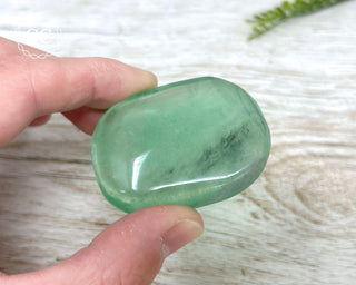 Green Fluorite Palm Stone #2