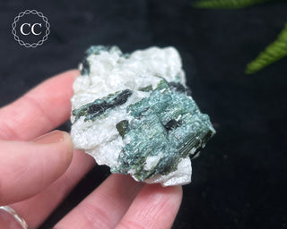 Green & Blue Tourmaline in Albite #12