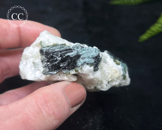 Green & Blue Tourmaline in Albite #12