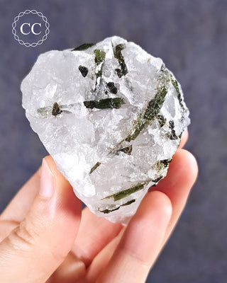 Green Tourmaline in Quartz #3