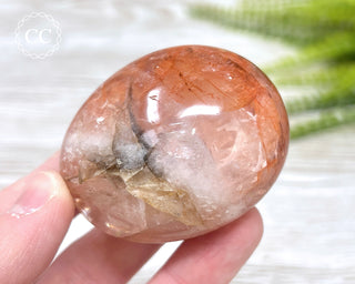 Hematoid Quartz Chunky Palm Stone #7