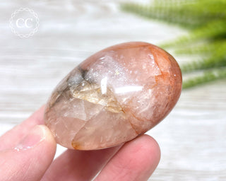 Hematoid Quartz Chunky Palm Stone #7