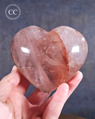 Hematoid Quartz | Fire Quartz Heart #1