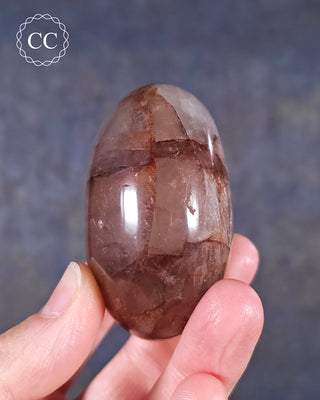 Hematoid Quartz Chunky Palm Stone #4