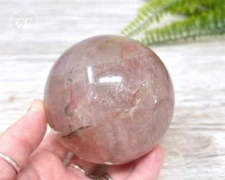 Hematoid Quartz | Fire Quartz Sphere with Pyrite #1