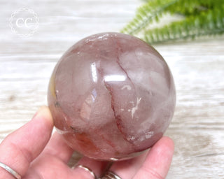 Hematoid Quartz | Fire Quartz Sphere with Pyrite #1