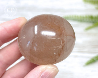 Hematoid Quartz Chunky Palm Stone #1