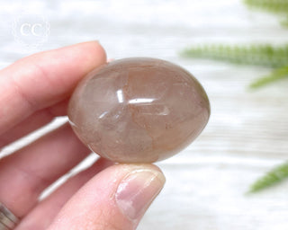 Hematoid Quartz Chunky Palm Stone #1