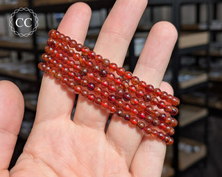 Hessonite Garnet Beaded Bracelet