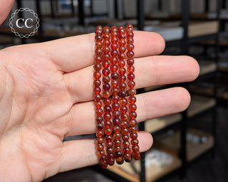Hessonite Garnet Beaded Bracelet