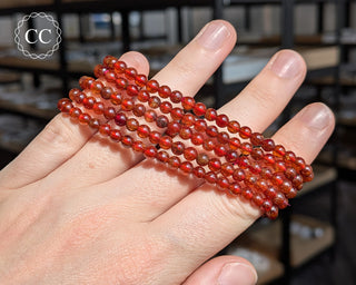 Hessonite Garnet Beaded Bracelet
