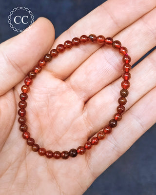 Hessonite Garnet Beaded Bracelet