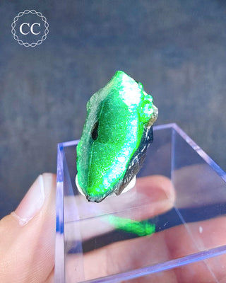 Hyalite Opal on Smoky Quartz #1