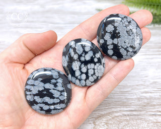 Snowflake Obsidian Palm Stone