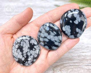 Snowflake Obsidian Palm Stone
