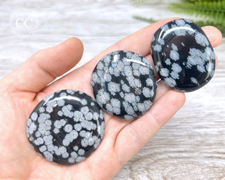 Snowflake Obsidian Palm Stone