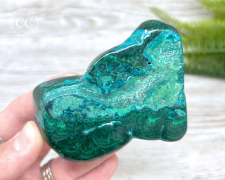 Malachite & Chrysocolla Polished Freeform #4