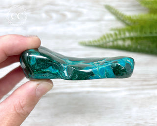 Malachite & Chrysocolla Polished Freeform #4