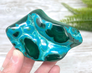 Malachite & Chrysocolla Polished Freeform #8