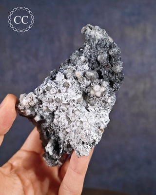 Hematite & Calcite Specimen from Murcia, Spain shown held in hand