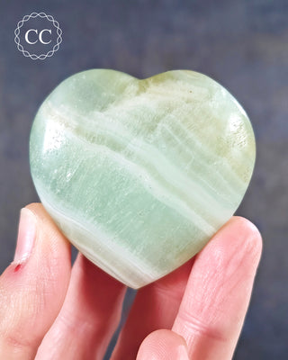 Pistachio Calcite Heart #1