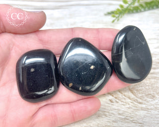 Black Tourmaline Flat Palm Stone