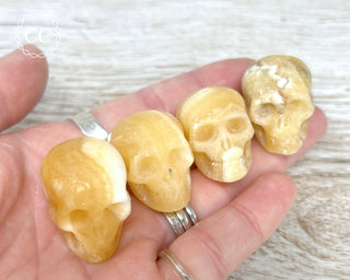 Orange Calcite Skull